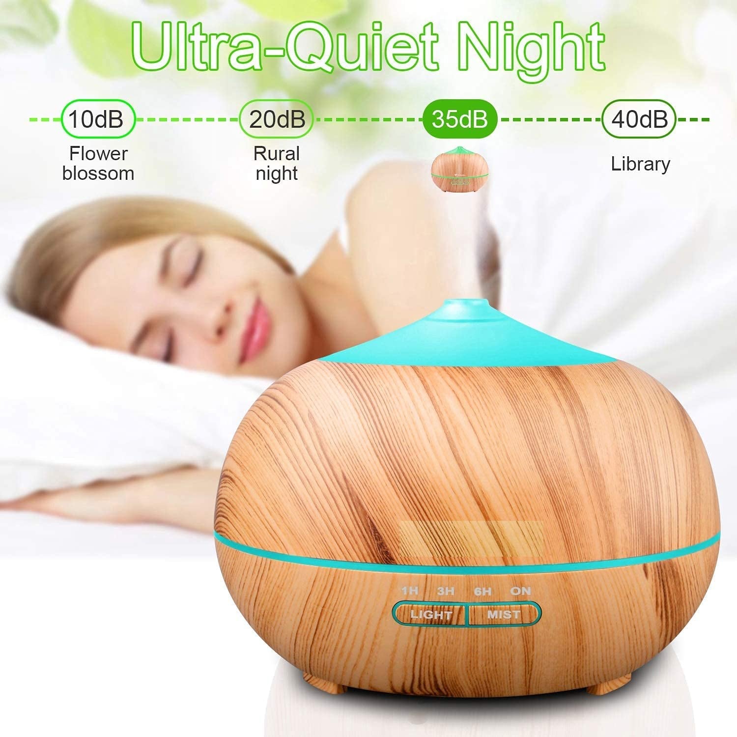 Difusor de Aromas Ultrasónico de Madera Zen